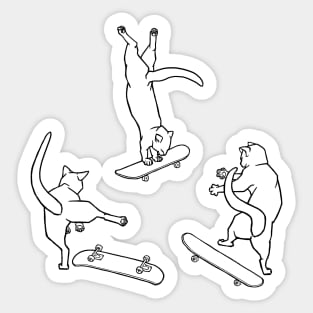 Kickflip Meow Stickers and Magnets Only Sticker